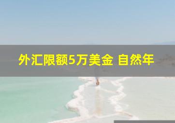 外汇限额5万美金 自然年